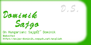 dominik sajgo business card
